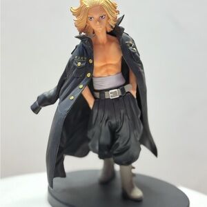 Anime Figure Blonde Male Character in Black Coat